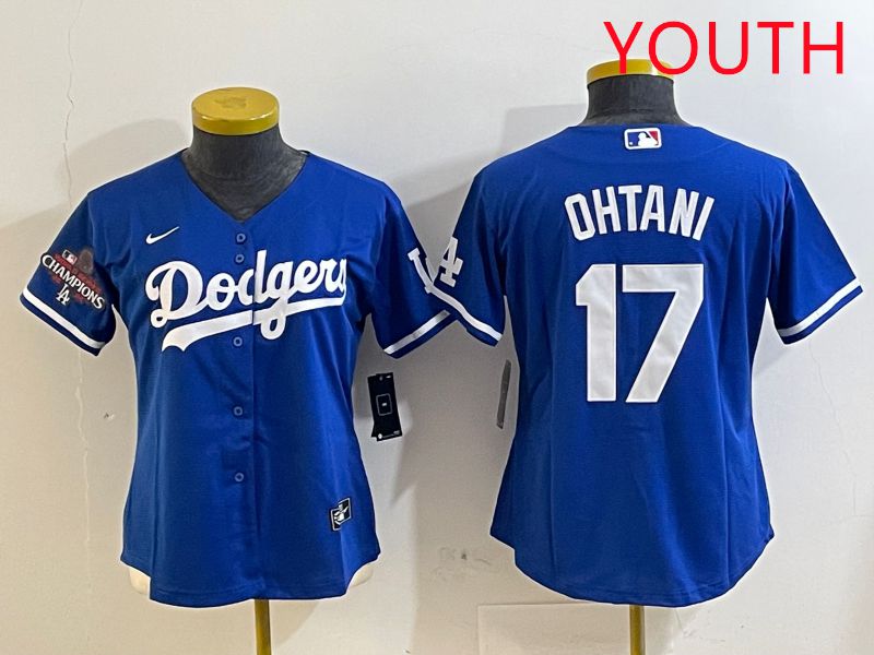 Youth Los Angeles Dodgers #17 Ohtani Blue Game 2025 Nike MLB Jersey style 3181->youth mlb jersey->Youth Jersey